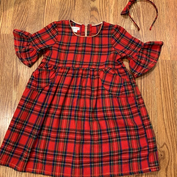 Mud Pie Other - Mud Pie Christmas Dress & Matching Headband